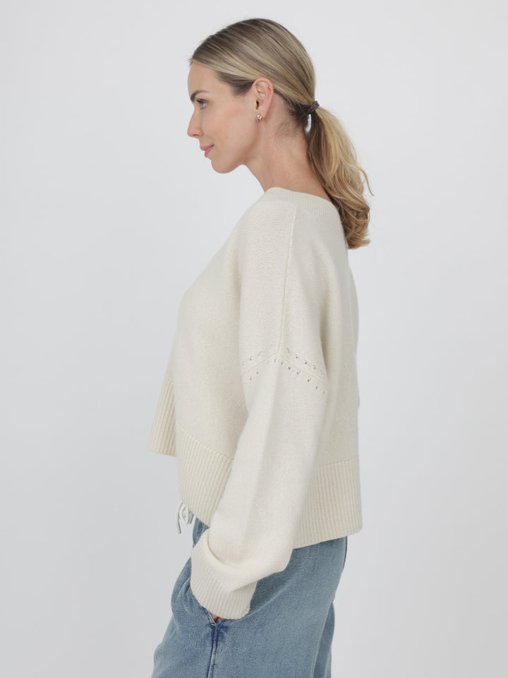 V-Neck Cashmere Sweater #PEARL