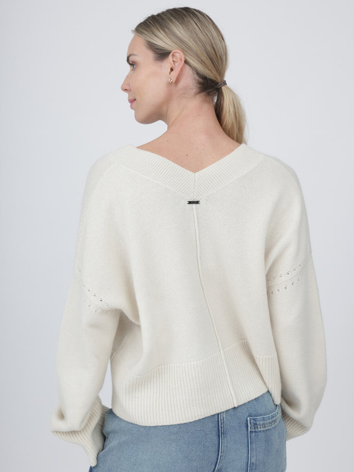 V-Neck Cashmere Sweater #PEARL