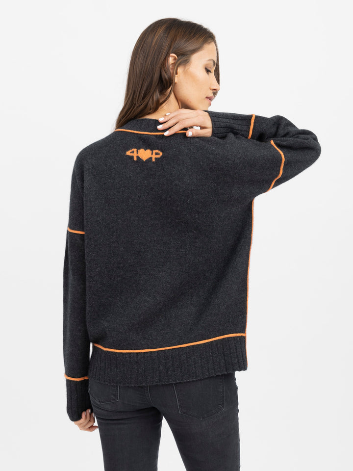 Crewneck Cashmere Sweater #CHARCOAL