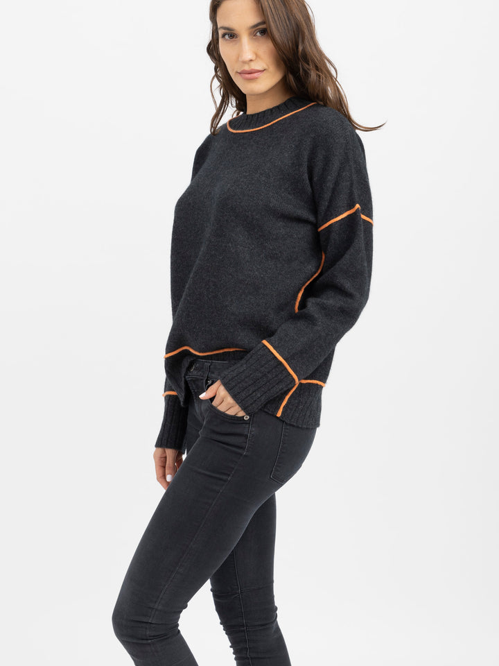 Crewneck Cashmere Sweater #CHARCOAL