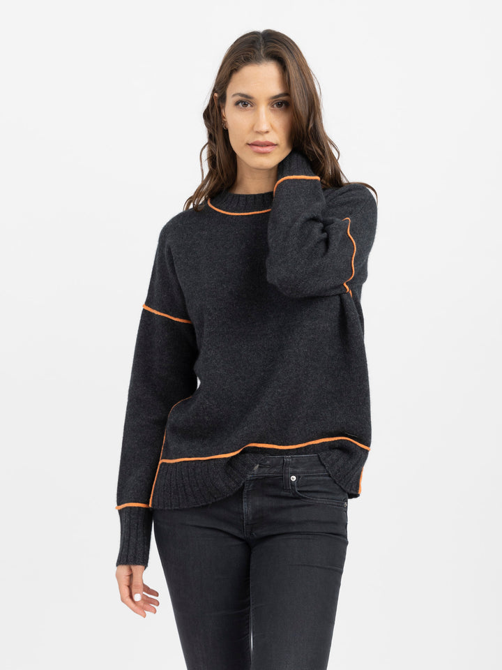 Crewneck Cashmere Sweater #CHARCOAL
