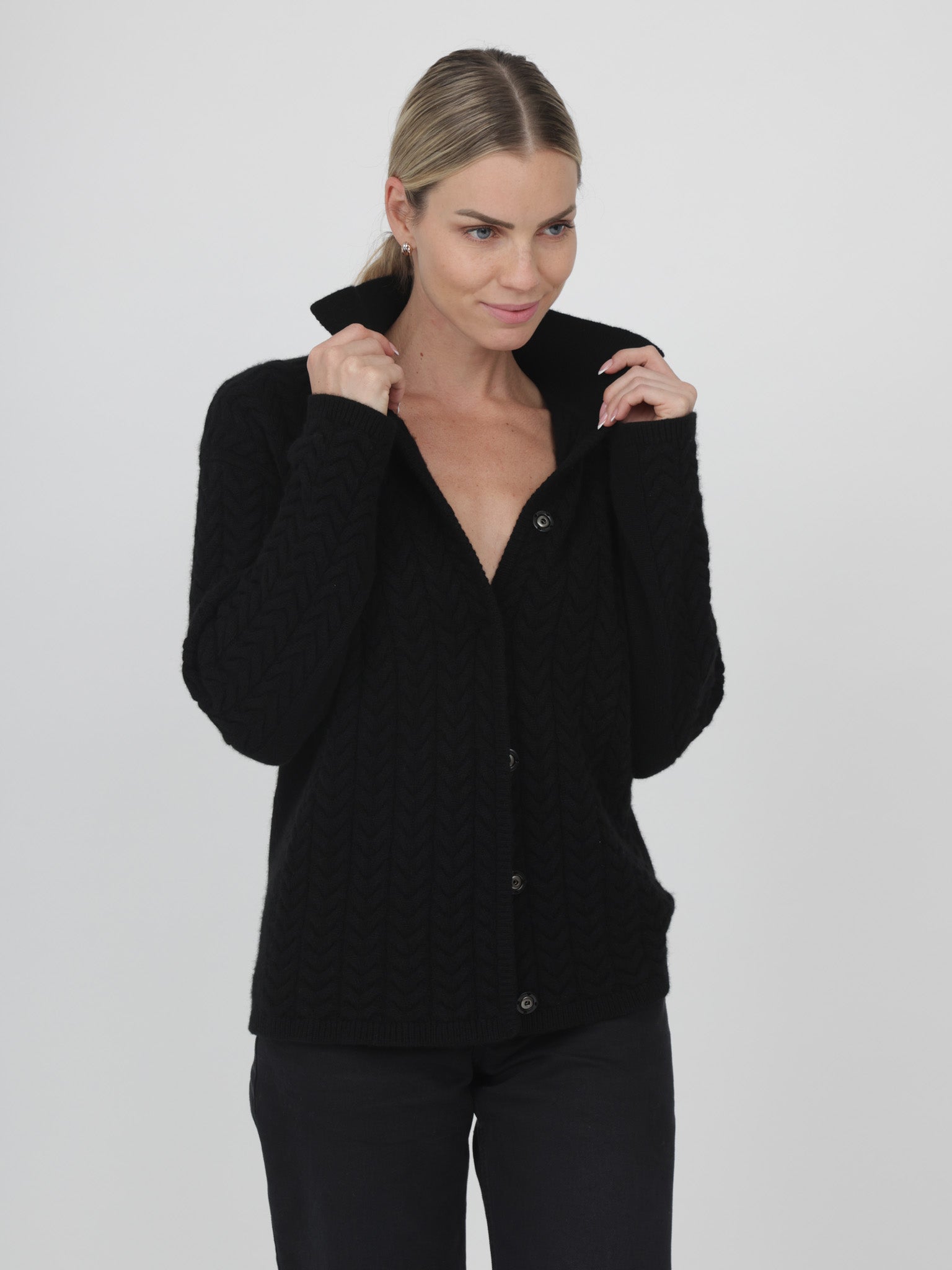 Cable Cashmere Cardigan