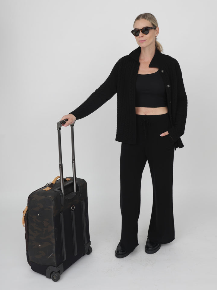 Wide Leg Cashmere Pants #BLACK