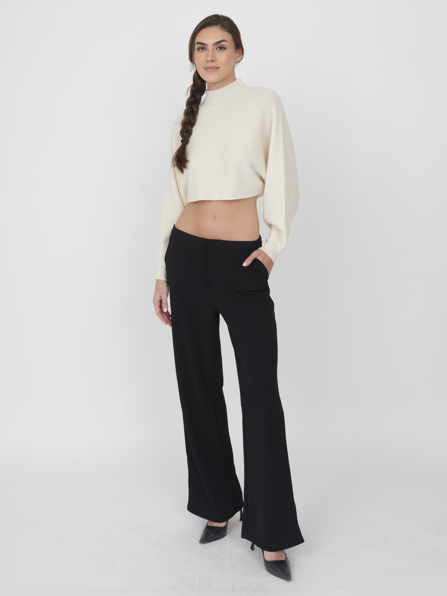 Crop Cashmere Sweater