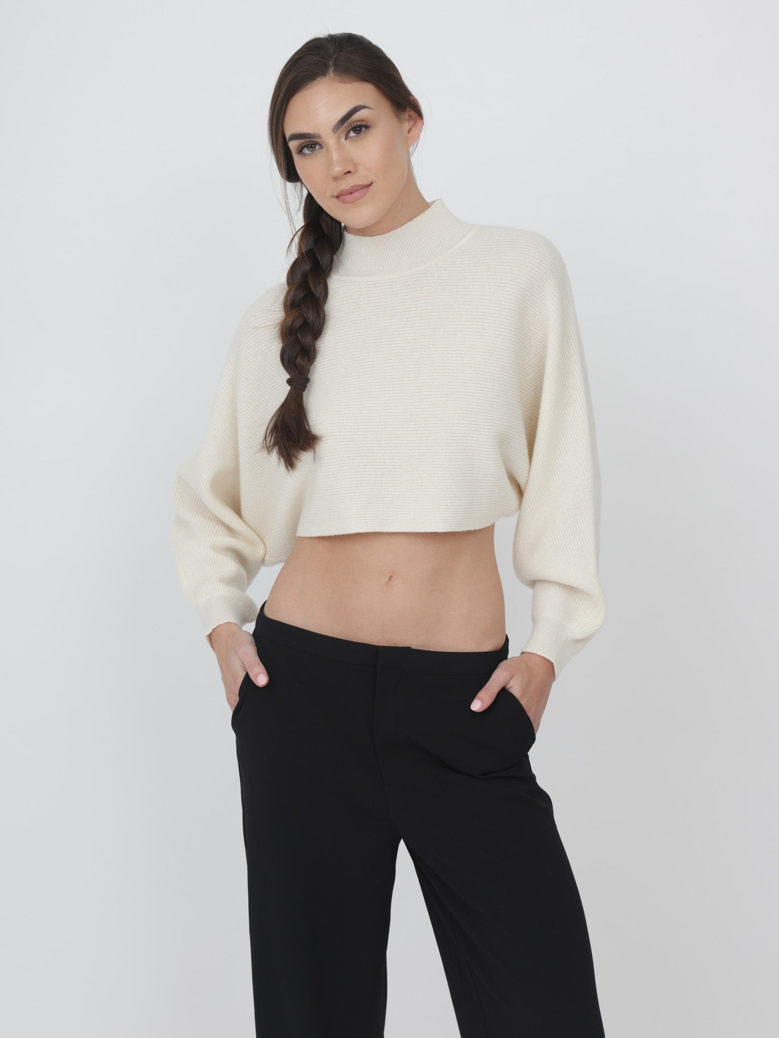 Crop Cashmere Sweater