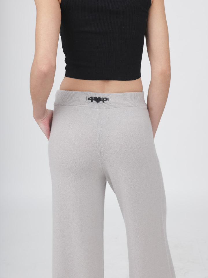 Wide Leg Cashmere Pants #MOONSTONE