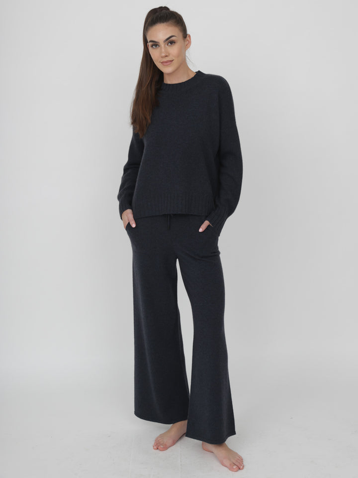 Wide Leg Cashmere Pants #INK