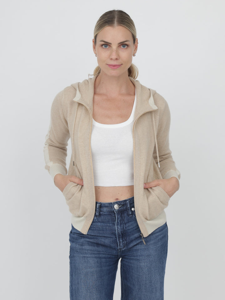 Cashmere Zip-Up Hoodie #OAT