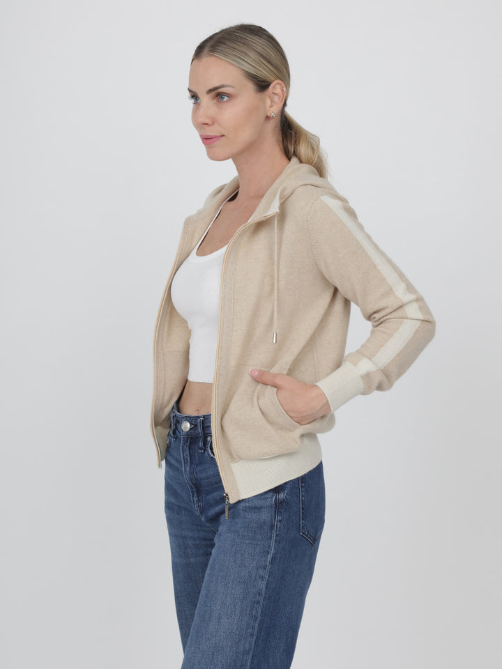 Cashmere Zip-Up Hoodie #OAT