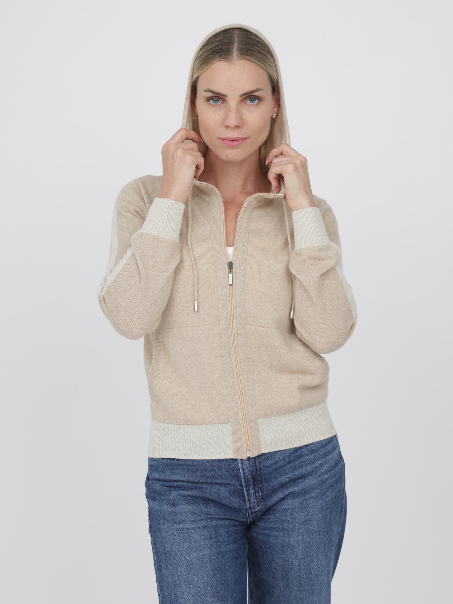 Cashmere Zip-Up Hoodie