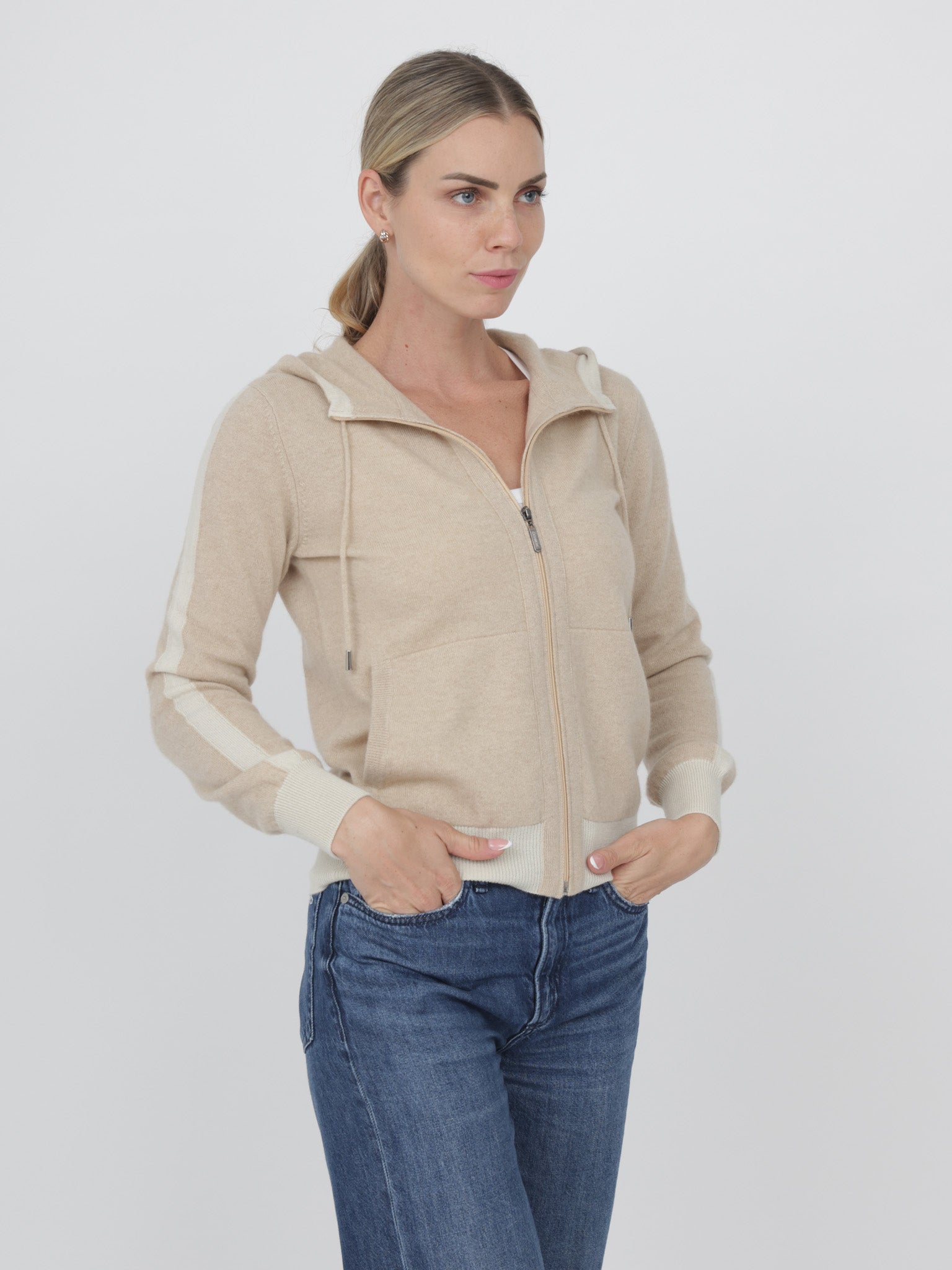 Cashmere Zip-Up Hoodie