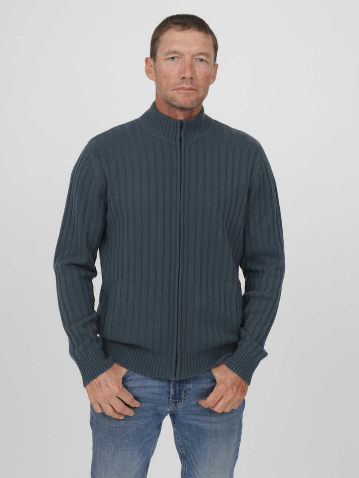 Men Cashmere Cardigan #OLIVE