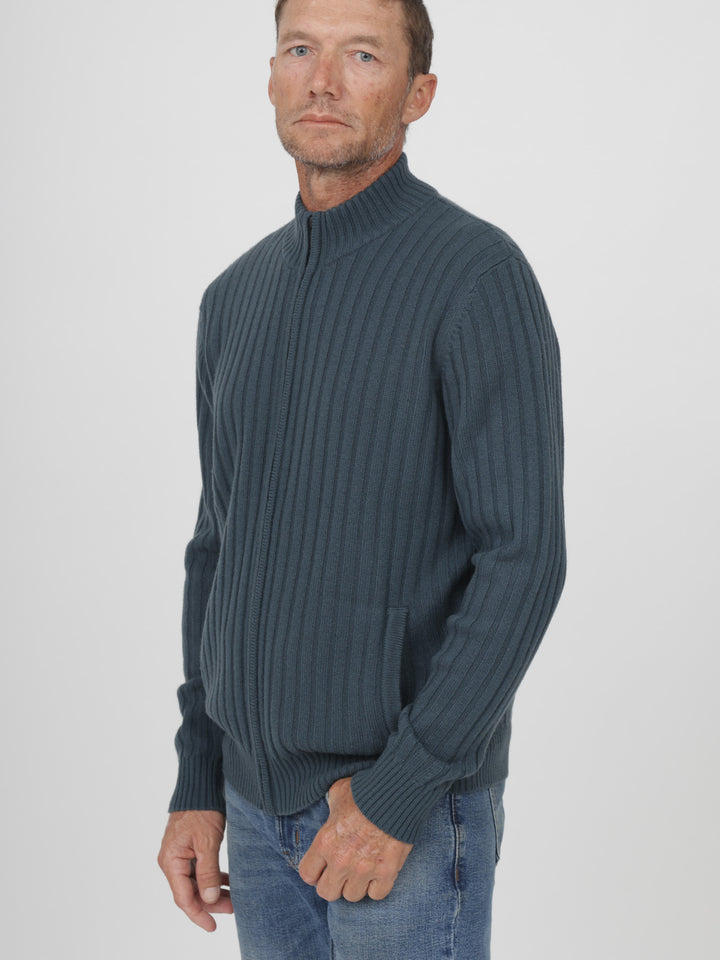 Men Cashmere Cardigan #OLIVE