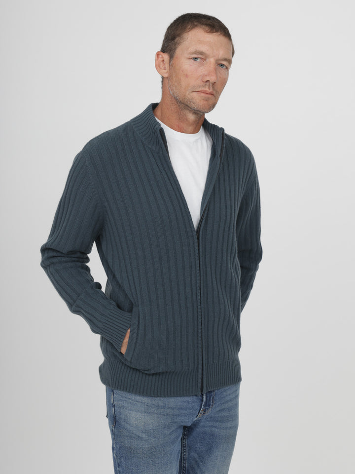 Men Cashmere Cardigan #OLIVE