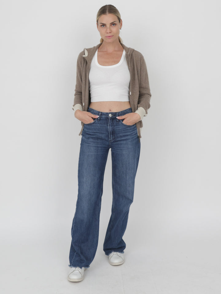 Cashmere Zip-Up Hoodie #FAWN