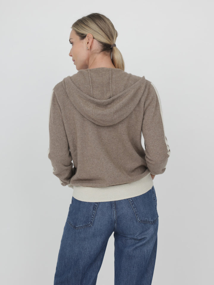 Cashmere Zip-Up Hoodie #FAWN