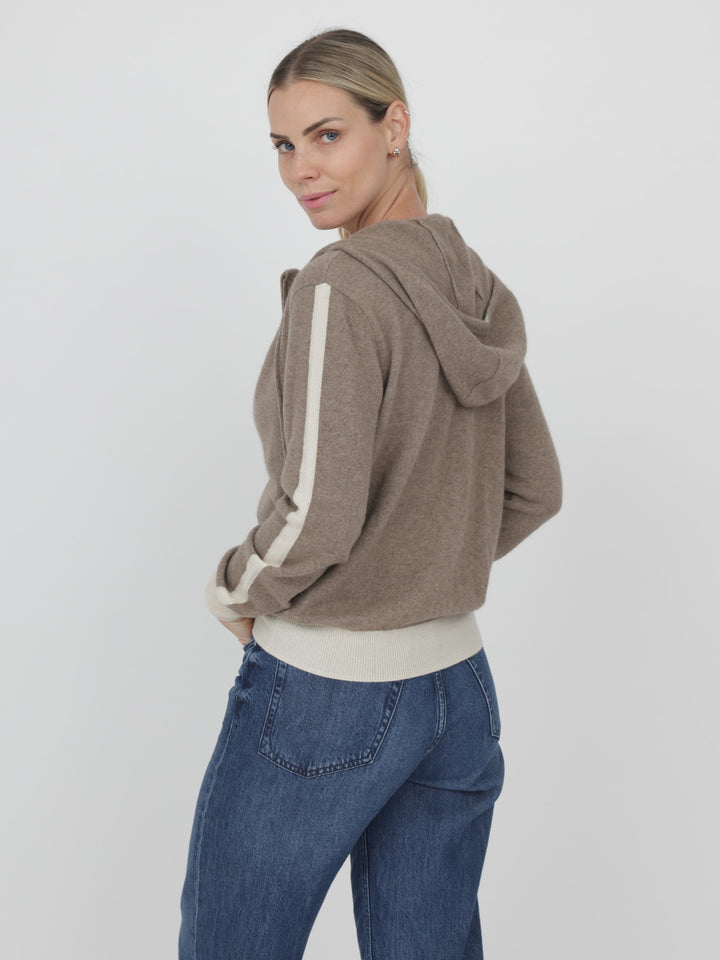 Cashmere Zip-Up Hoodie #FAWN