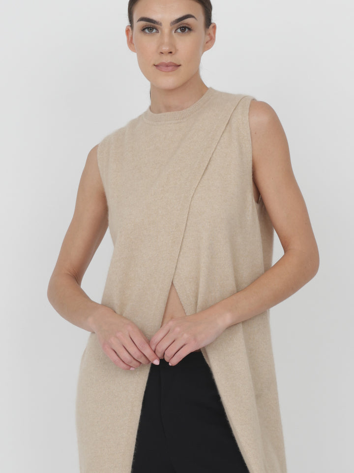 Cashmere Sleeveless Tunic #OAT