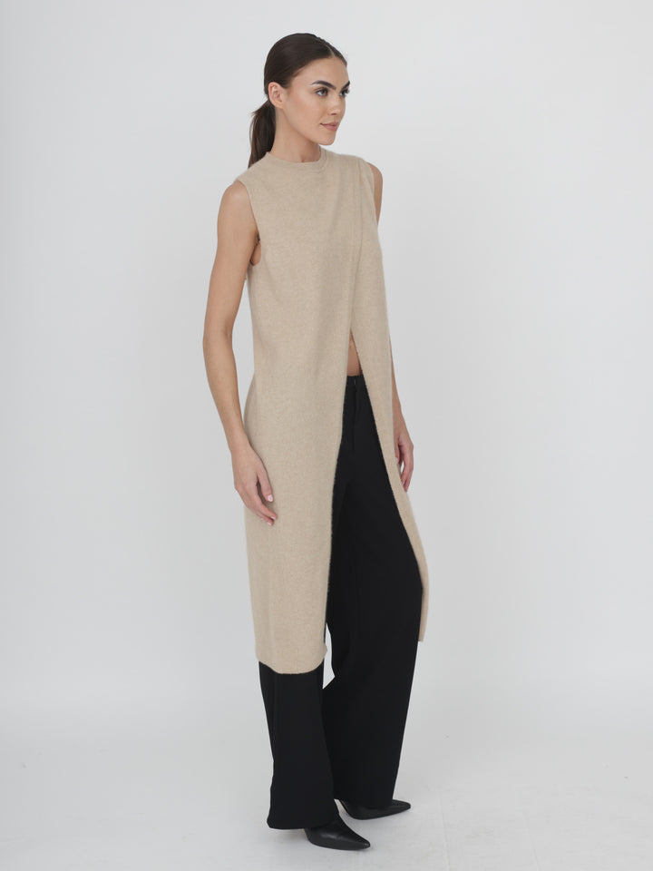 Cashmere Sleeveless Tunic #OAT
