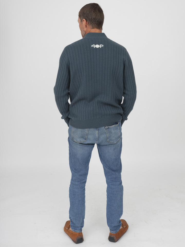 Men Cashmere Cardigan #OLIVE