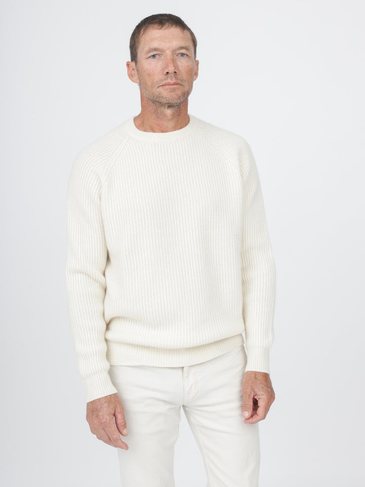 Men Ribbed Crewneck Raglan Sleeves #PEARL
