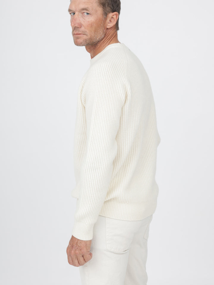 Men Ribbed Crewneck Raglan Sleeves #PEARL