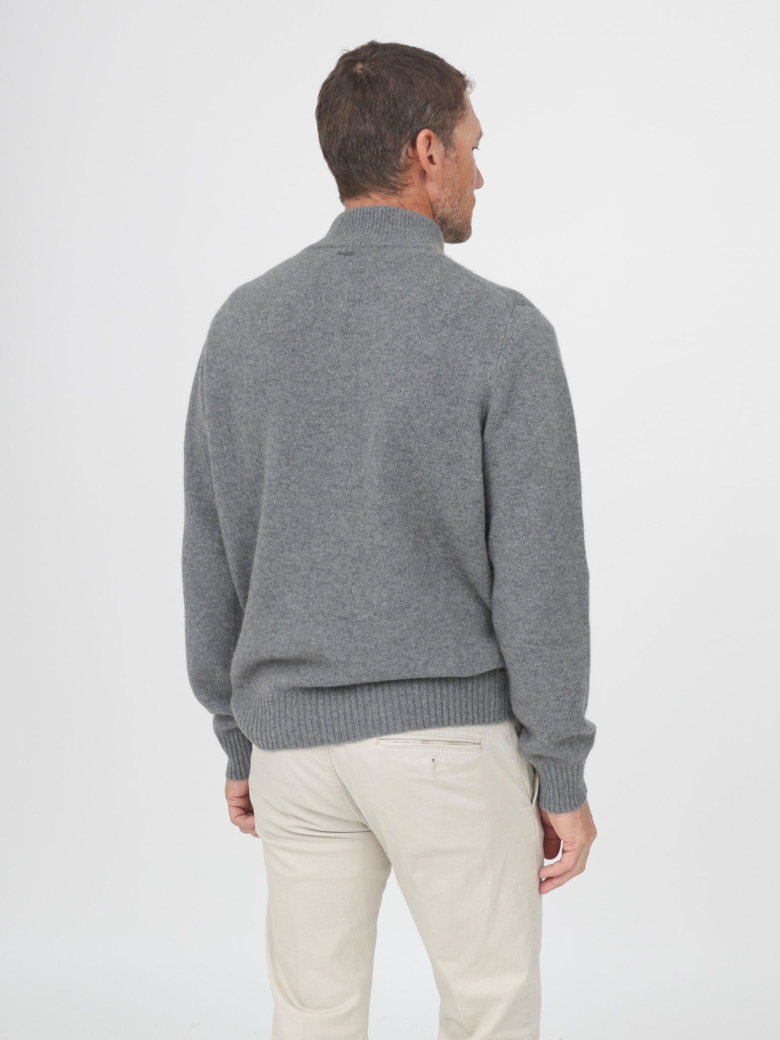 Men Cashmere Quarter Zip