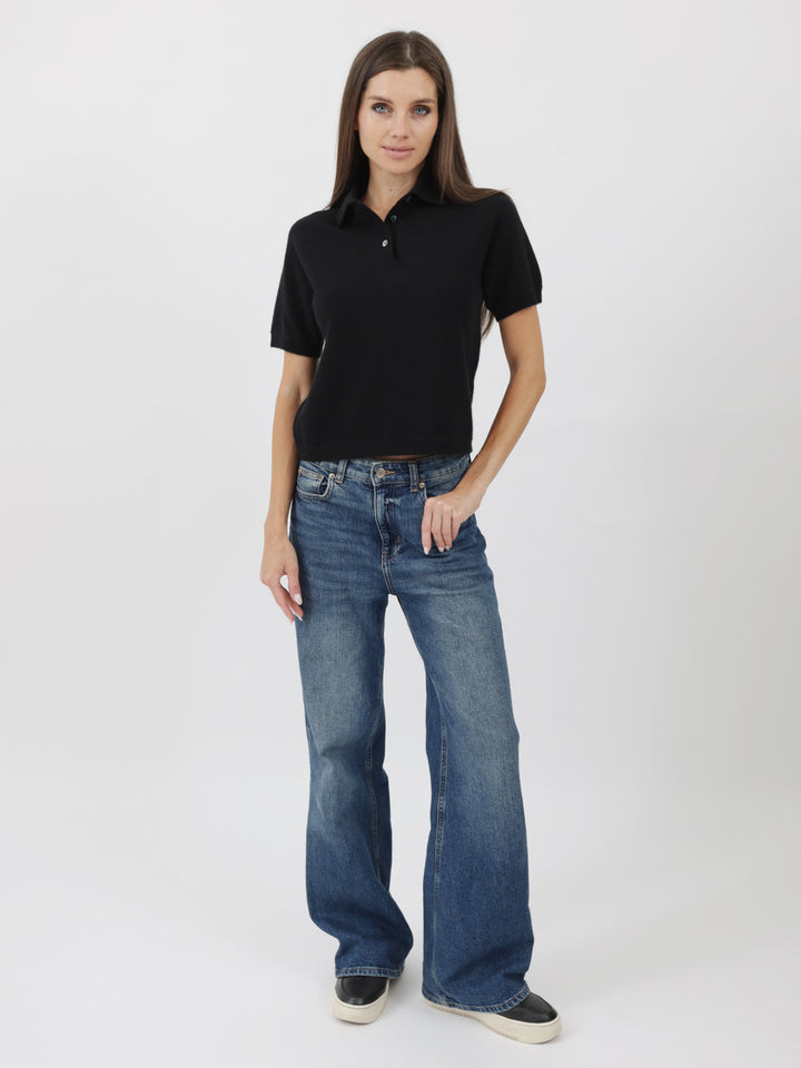 Cashmere Polo Shirt #BLACK