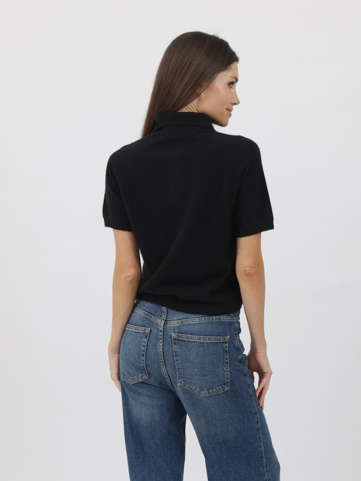 Cashmere Polo Shirt #BLACK