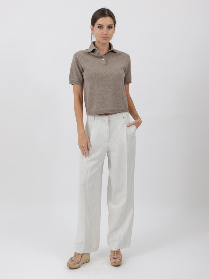 Cashmere Polo Shirt #FAWN