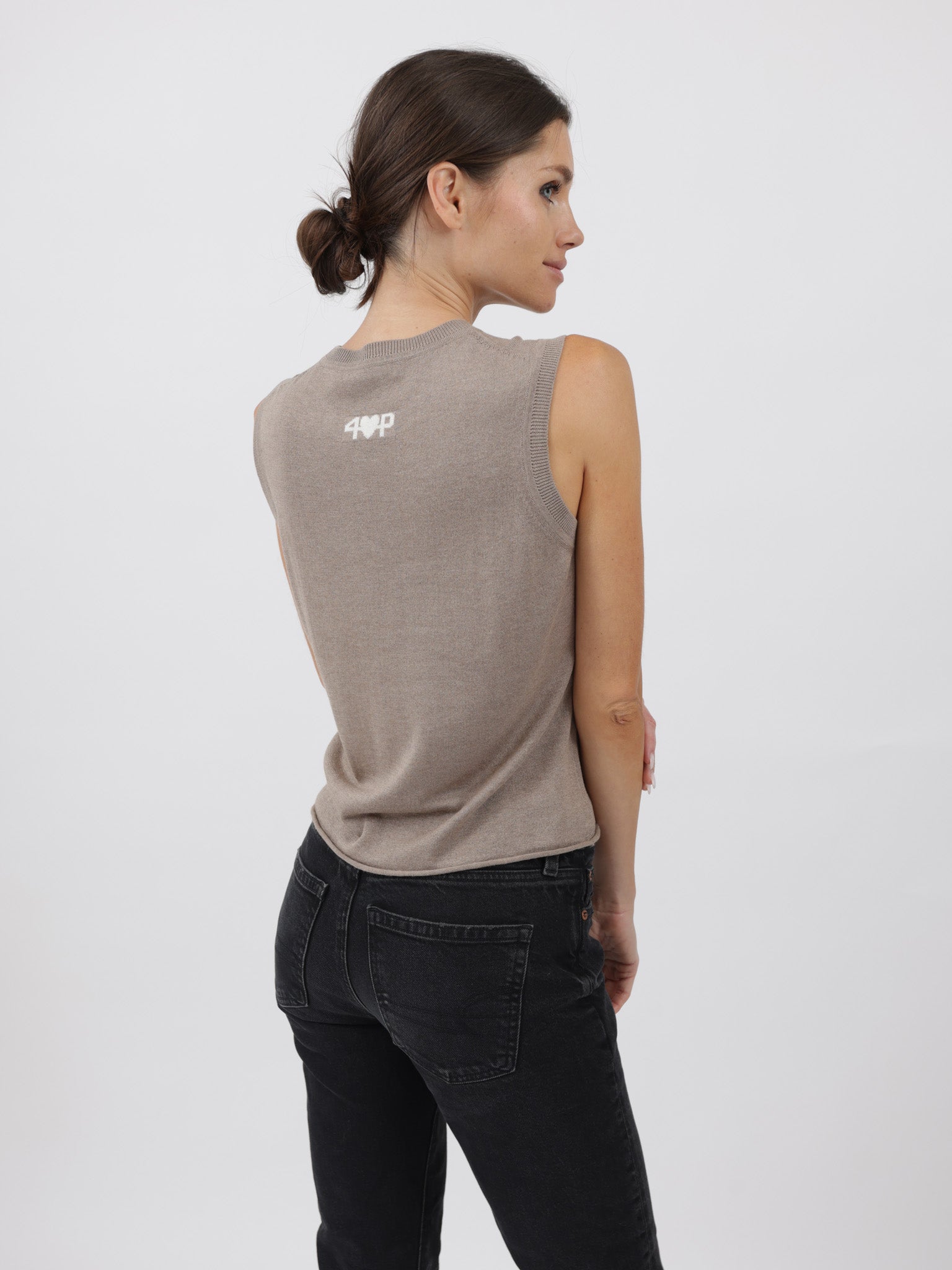 Sleeveless Silk/Cashmere Top