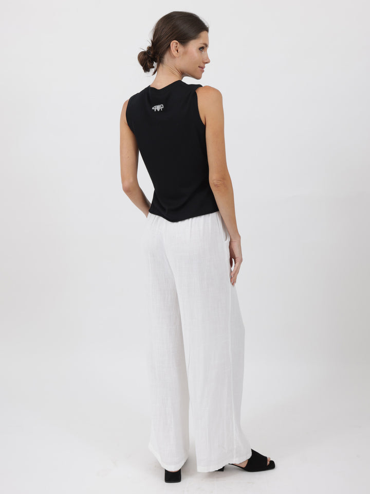 Sleeveless Silk/Cashmere Top #BLACK
