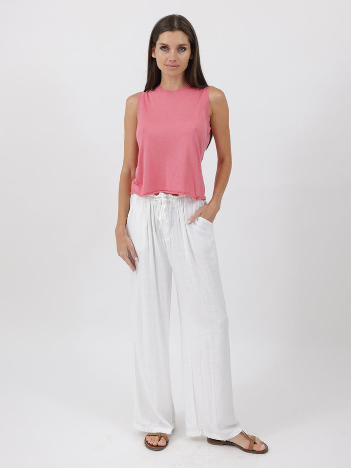 Sleeveless Silk/Cashmere Top #PEONY