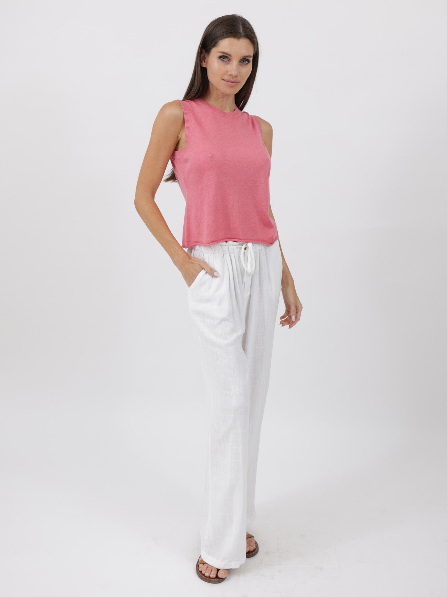 Sleeveless Silk/Cashmere Top