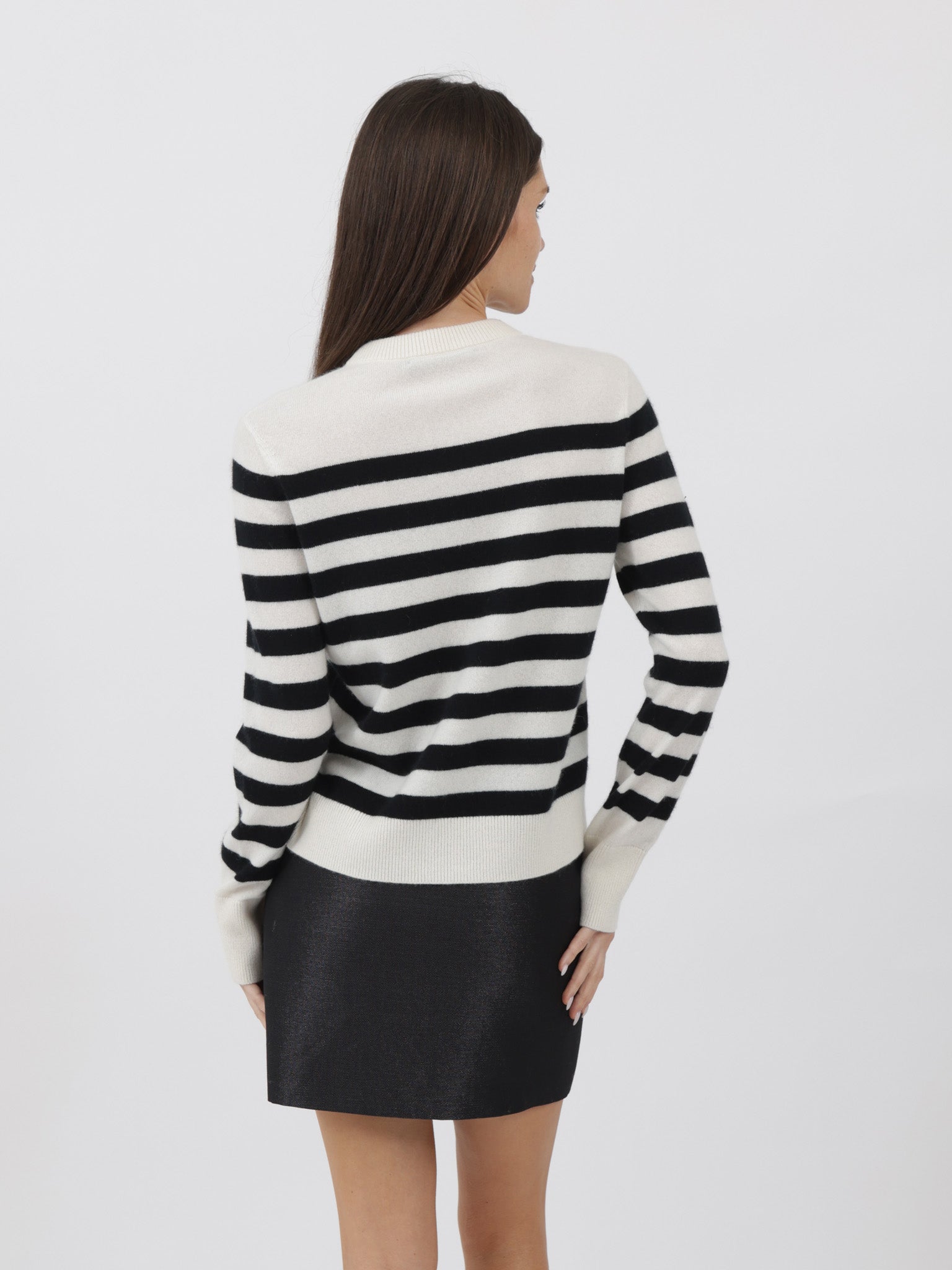 Cashmere Crewneck Striped Sweater