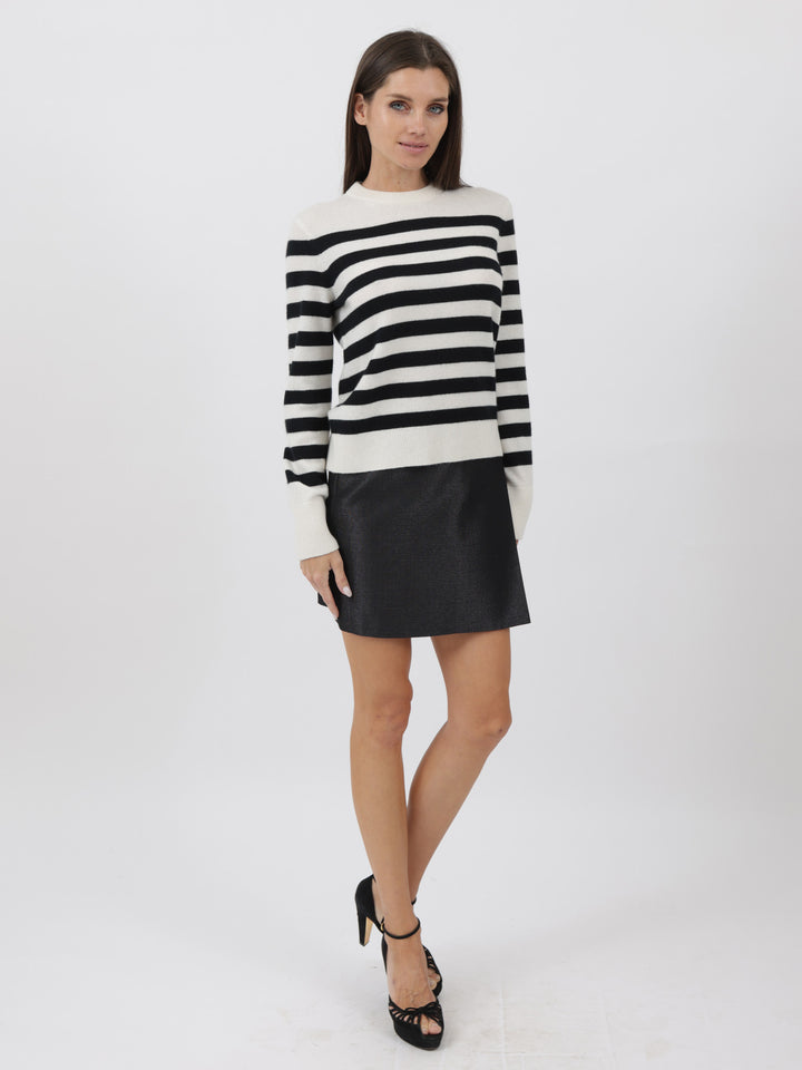 Cashmere Crewneck Striped Sweater