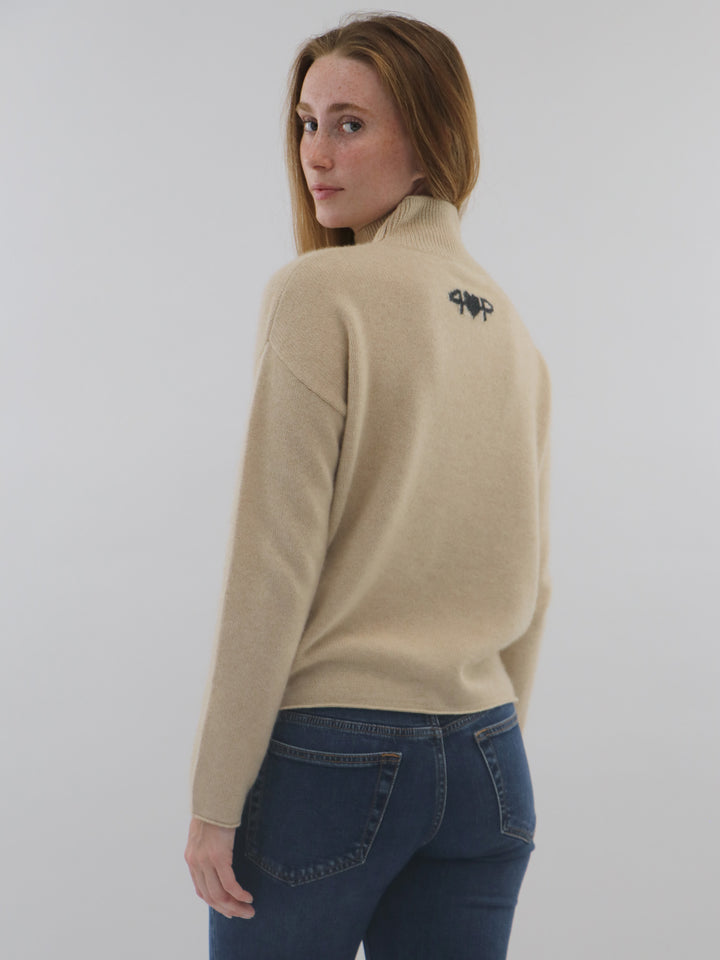 Cashmere Mock Neck Pullover #OAT