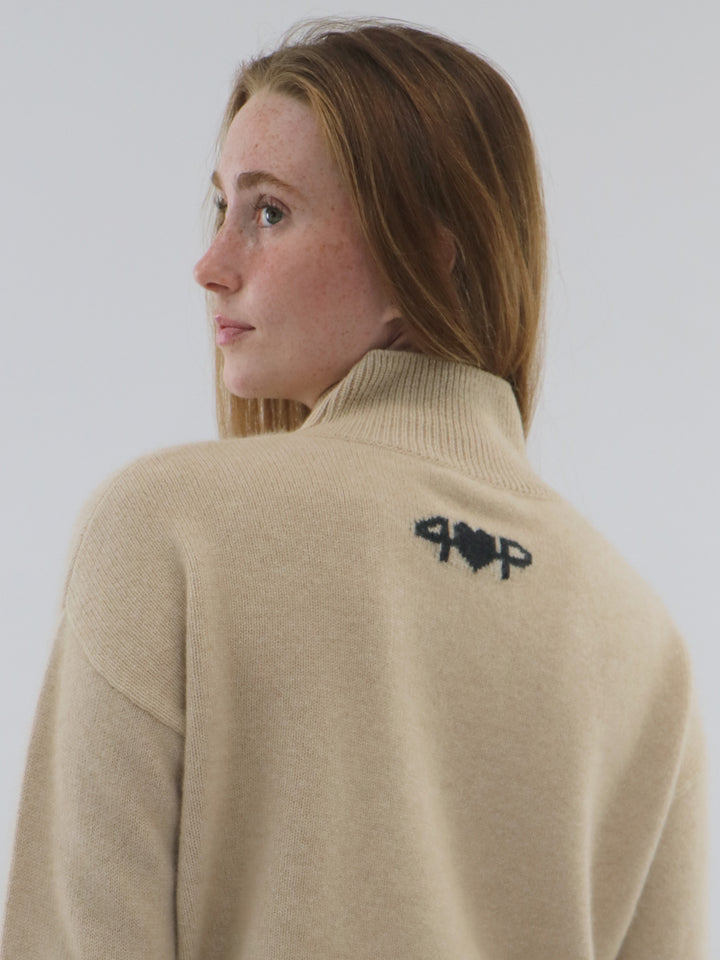 Cashmere Mock Neck Pullover #OAT
