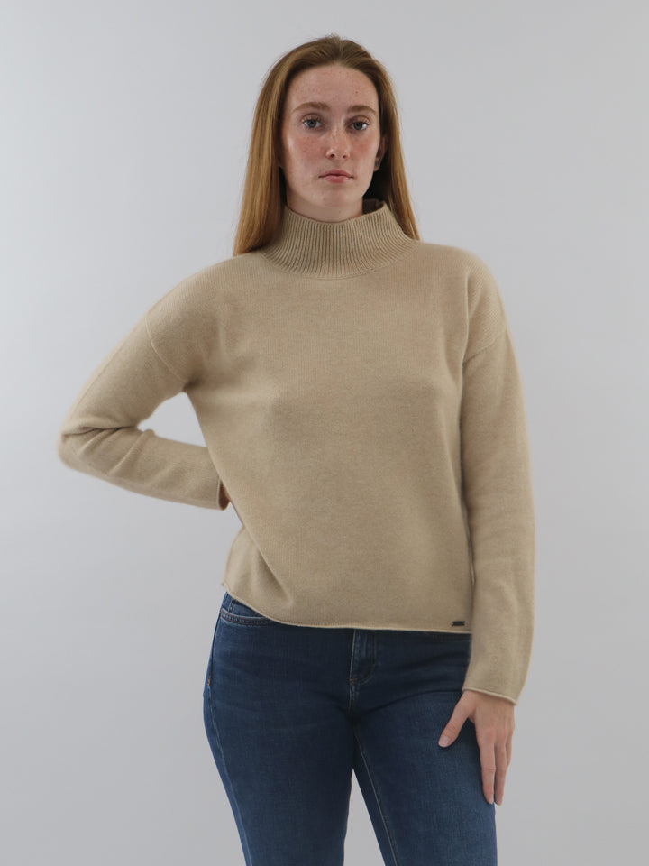 Cashmere Mock Neck Pullover #OAT
