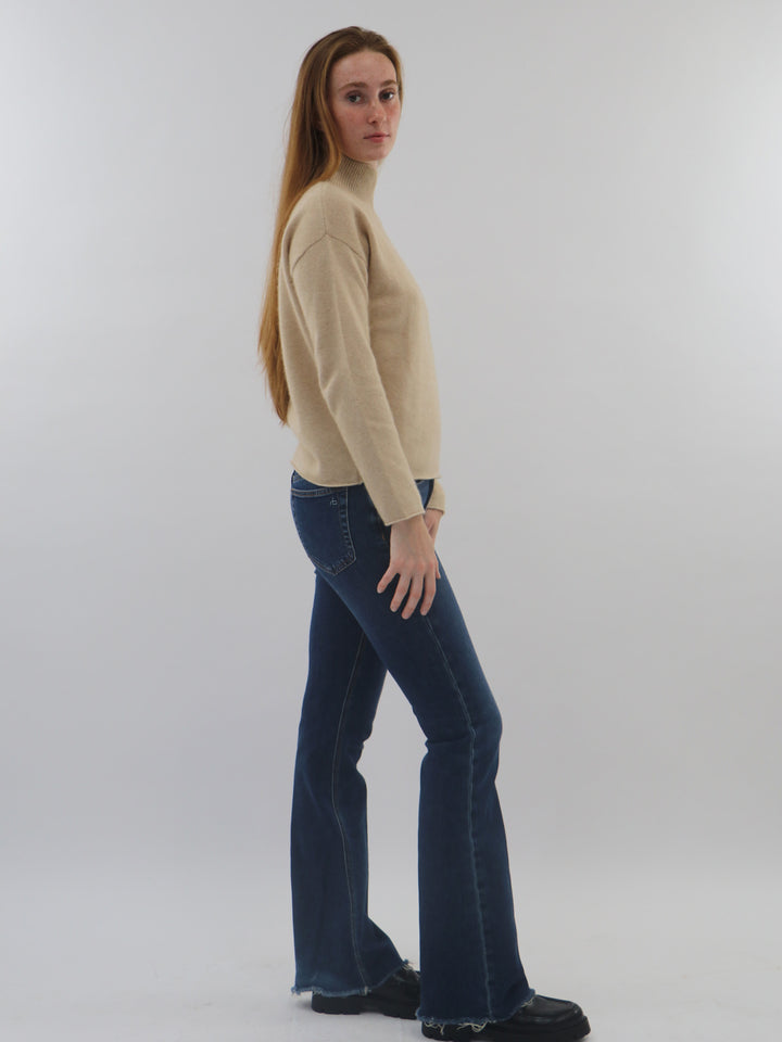 Cashmere Mock Neck Pullover #OAT