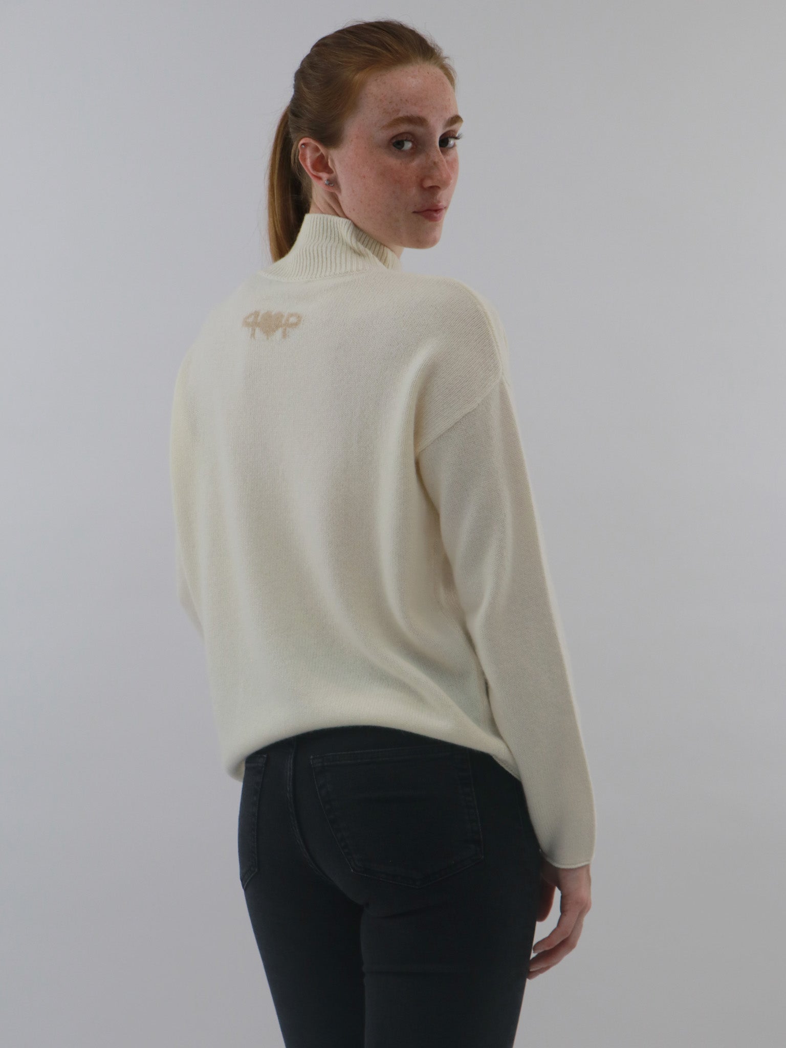 Cashmere Mock Neck Pullover