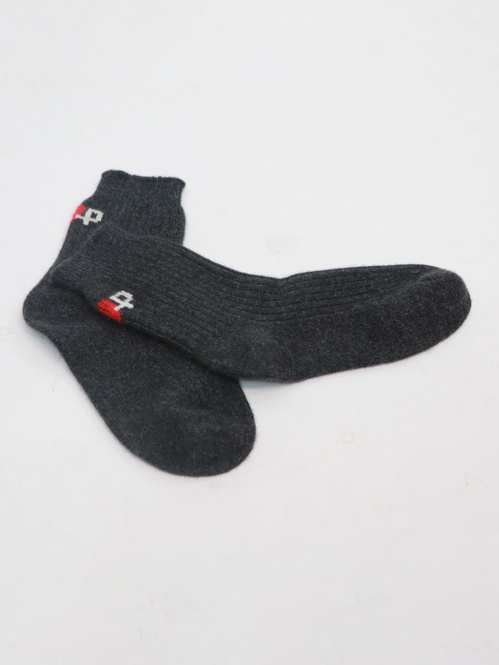 Cashmere Socks Cashmere Socks #CHARCOAL/RED