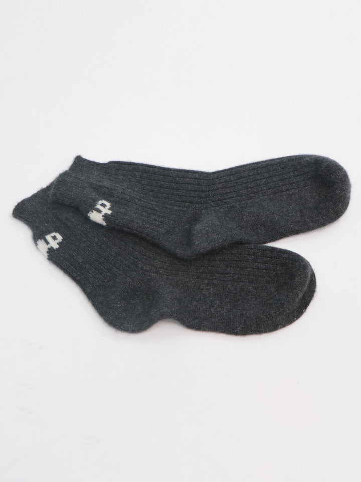 Cashmere Socks Cashmere Socks #CHARCOAL/PEARL