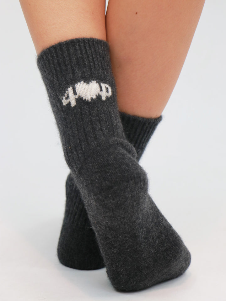 Cashmere Socks Cashmere Socks #CHARCOAL/PEARL