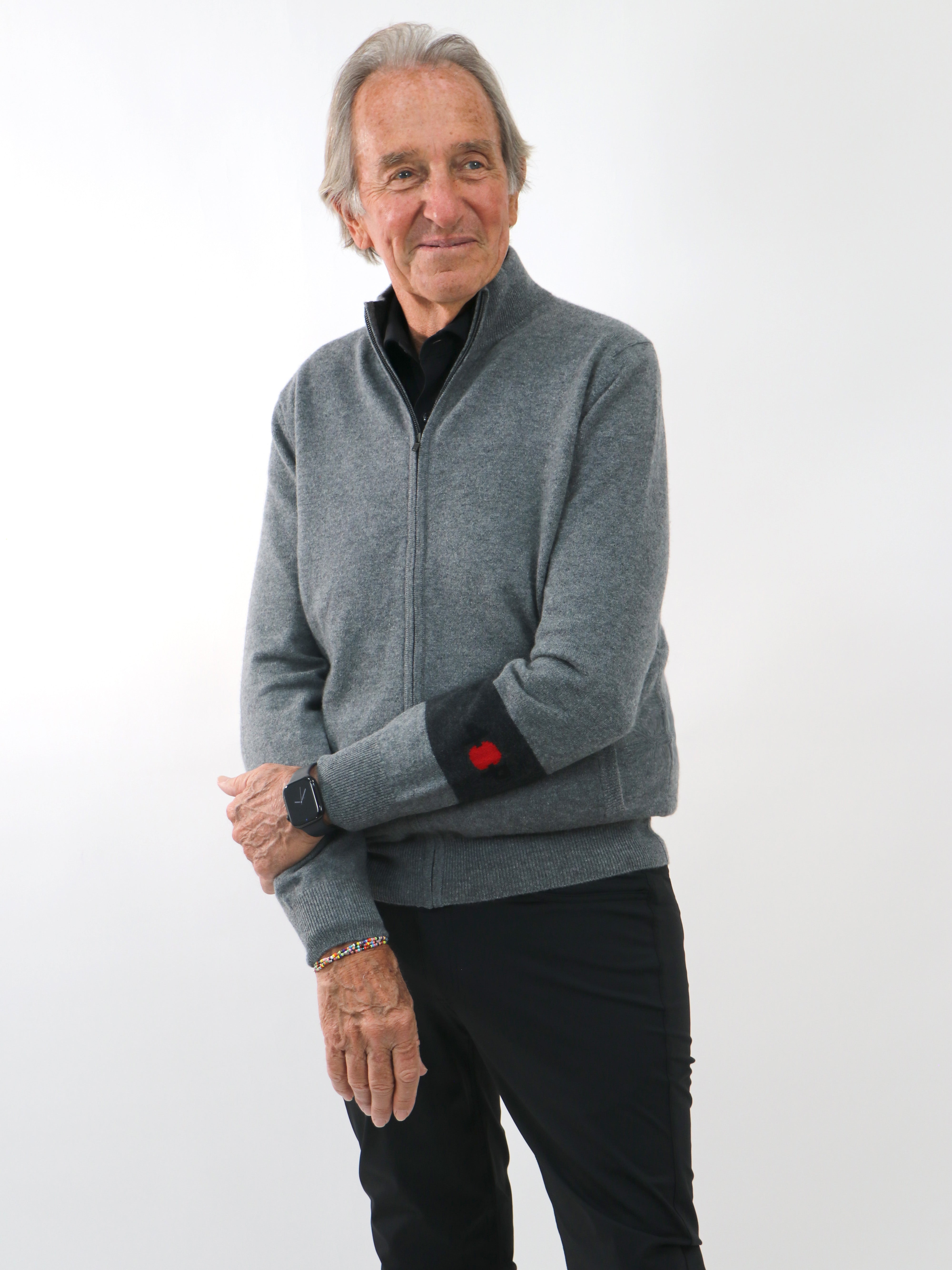 Men Cashmere Cardigan Sweater #SMOKE