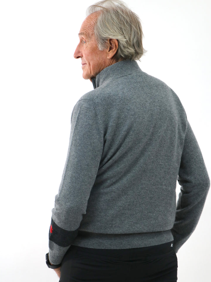 Men Cashmere Cardigan Sweater #SMOKE