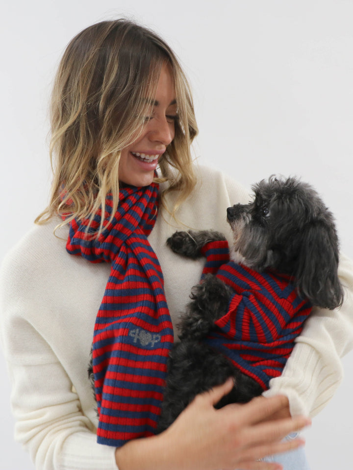 Cashmere Pet Sweater #RED/BLUE