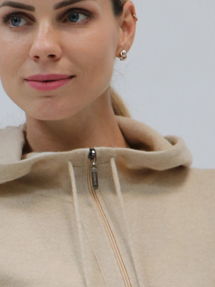 Cashmere Zip-Up Hoodie #OAT
