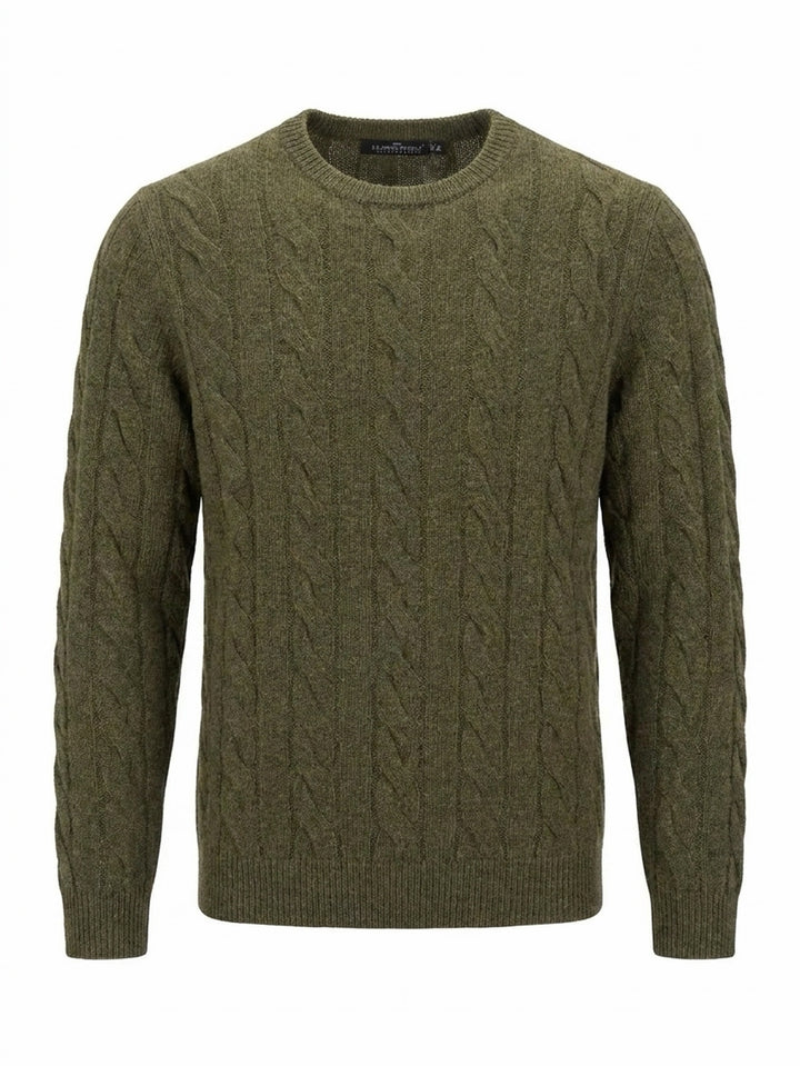 Men Cashmere cable-knit crewneck sweater #MOSS