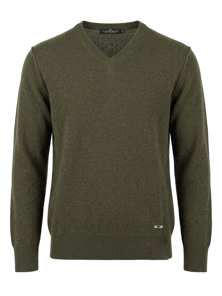 Cashmere men V-neck sweater #MOSS